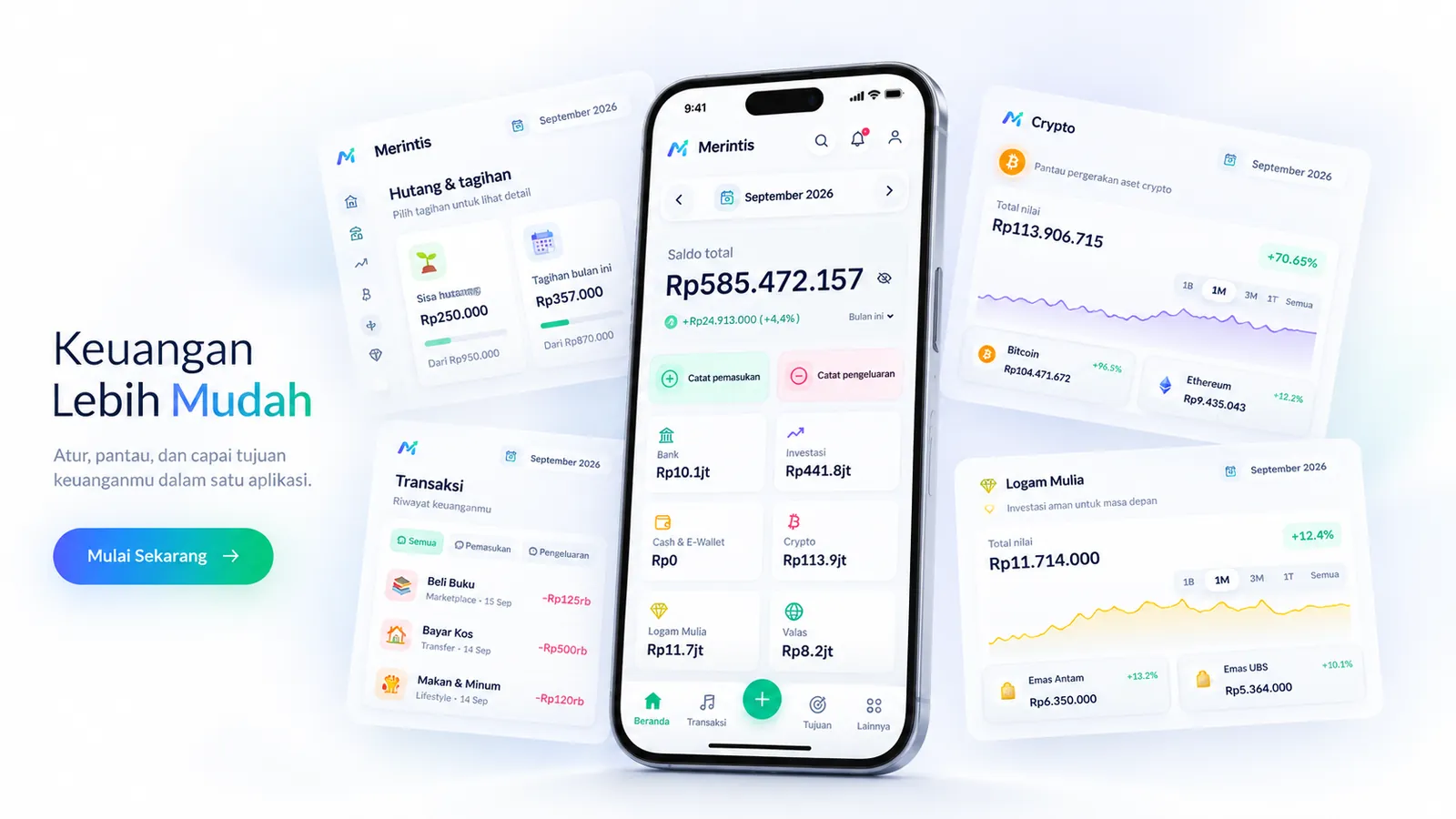 Tampilan Merintis Finance